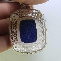 Sterling Silver Lapis Lazuli Pendant, [handmade]