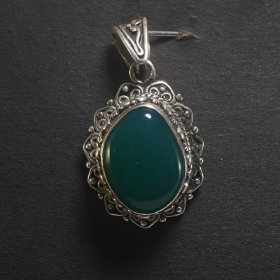 Onyx Silver Pendant