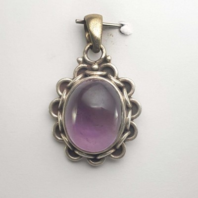 Amethyst Silver Pendant