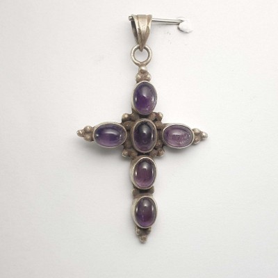 Amethyst Silver Pendant