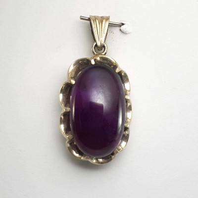 Amethyst Silver Pendant
