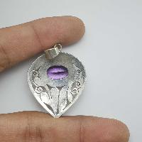 Amethyst Silver Pendant