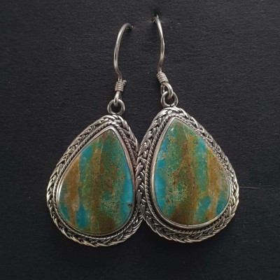 Old Tibetan Turquoise Earrings [pair]