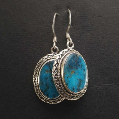 Old Tibetan Turquoise Earrings [pair]