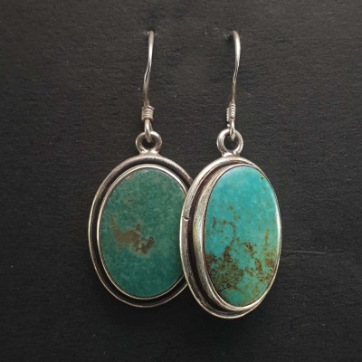 Old Tibetan Turquoise Earrings [pair]
