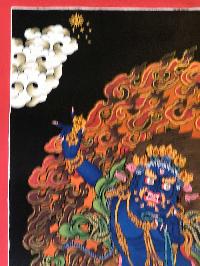 Tibetan Thangka Of Vajrapani [chana Dorje]