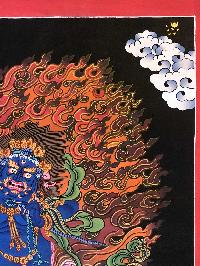 Tibetan Thangka Of Vajrapani [chana Dorje]