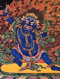 Tibetan Thangka Of Vajrapani [chana Dorje]