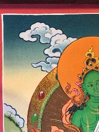 Tibetan Thangka Of Green Tara