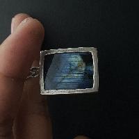 Labradorite Silver Pendant