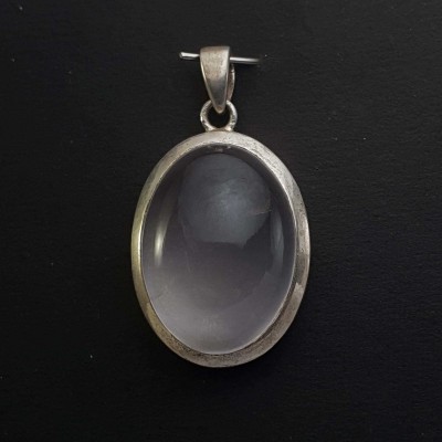 Rose Quartz Silver Pendant