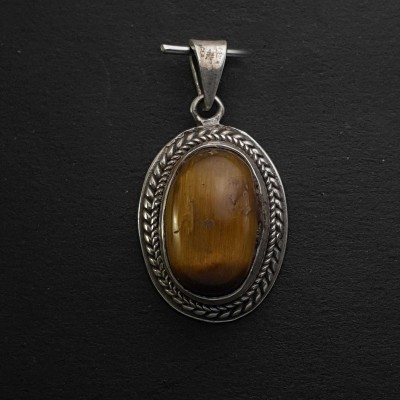 Tiger Eye Silver Pendant