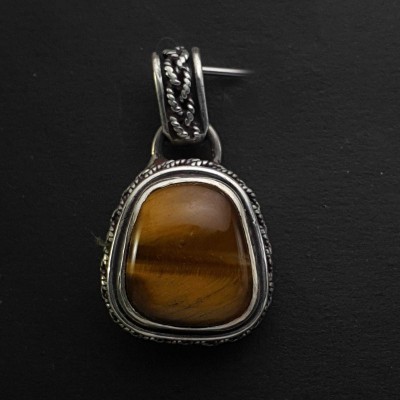 Tiger Eye Silver Pendant