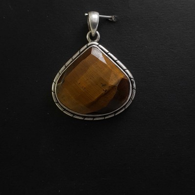 Tiger Eye Silver Pendant