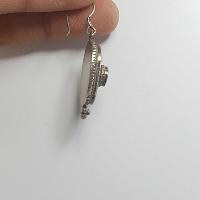 Nepali Handmade Silver Earring [lapis]