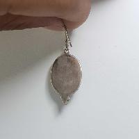 Nepali Handmade Silver Earring [lapis]