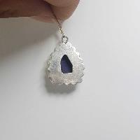 Nepali Handmade Silver Earring [lapis]