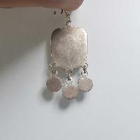 Nepali Handmade Silver Earring [lapis]