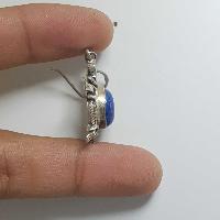 Nepali Handmade Silver Earring [lapis]