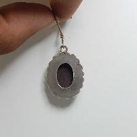 Nepali Handmade Silver Earring [lapis]