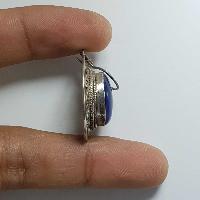Nepali Handmade Silver Earring [lapis]