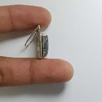 Nepali Handmade Silver Earring [lapis]