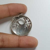 Silver Earring With [tiger Eye Stone]