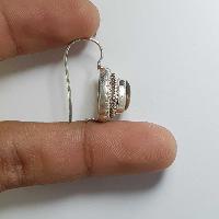 Silver Earring With [tiger Eye Stone]