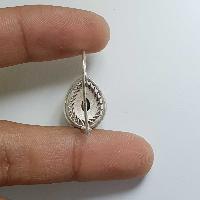 Silver Earring With [tiger Eye Stone]