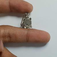 Silver Earring With [tiger Eye Stone]
