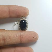 Silver Earrings With [real Onyx Stone]