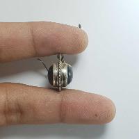 Silver Earrings With [real Onyx Stone]