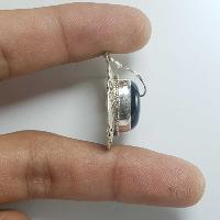 Silver Earrings With [real Onyx Stone]