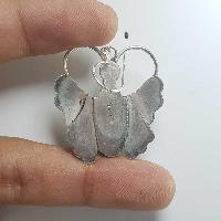 Silver Earrings With [real Onyx Stone]