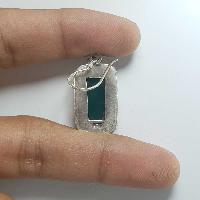 Silver Earrings With [real Onyx Stone]