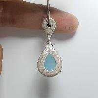 Silver Earrings With [real Onyx Stone]