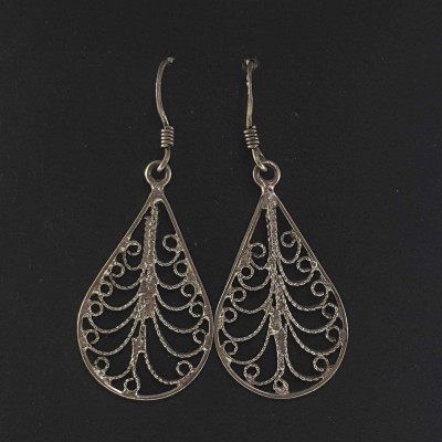 Silver Earrings With []