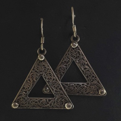 Silver Earrings With []