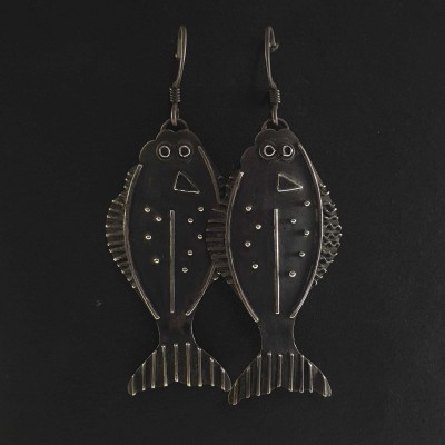 Silver Earrings With []