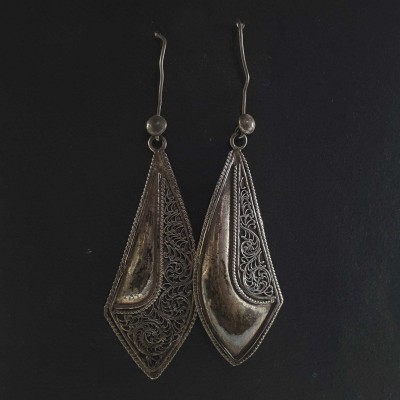 Silver Earrings With []