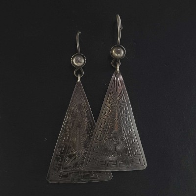 Silver Earrings With []