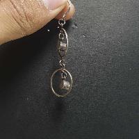 Silver Earrings With [real Coral Stone]