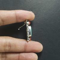 Silver Earrings With [real Old Tibetan Turquoise]