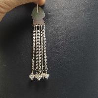 Silver Earrings With [real Old Tibetan Turquoise]