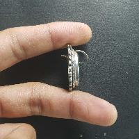 Silver Earrings With [real Old Tibetan Turquoise]