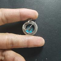 Silver Earrings With [real Old Tibetan Turquoise]