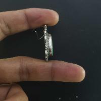 Silver Earrings With [real Old Tibetan Turquoise]