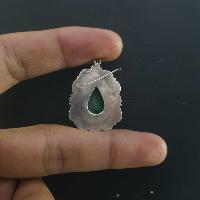Silver Earrings With [real Old Tibetan Turquoise]