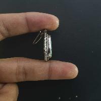 Silver Earrings With [real Old Tibetan Turquoise]