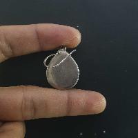 Silver Earrings With [real Old Tibetan Turquoise]
